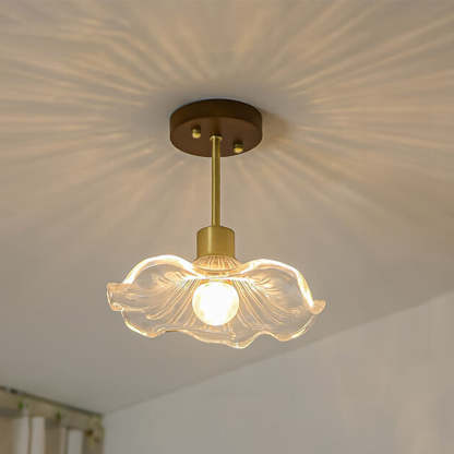 Art Deco Glass Semi Flush Hallway Entry Ceiling Lighting