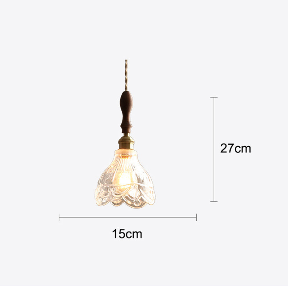 Vintage Small Glass Pendant Lighting For Bedroom
