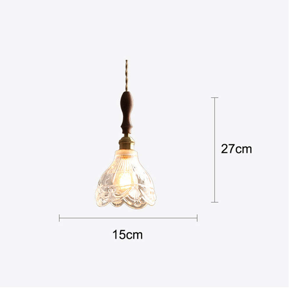 Vintage Small Glass Pendant Lighting For Bedroom