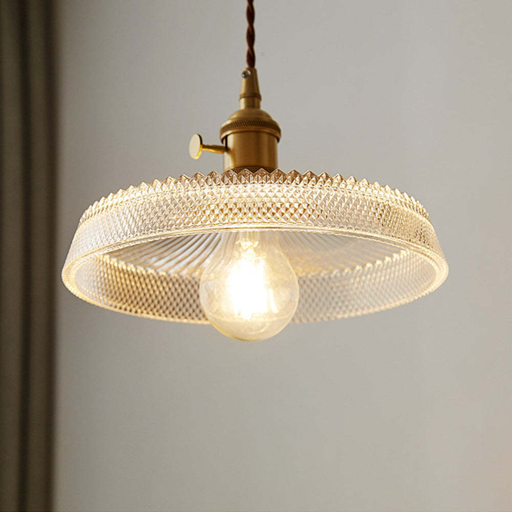 Antique Single Glass Bedroom Pendant Lights