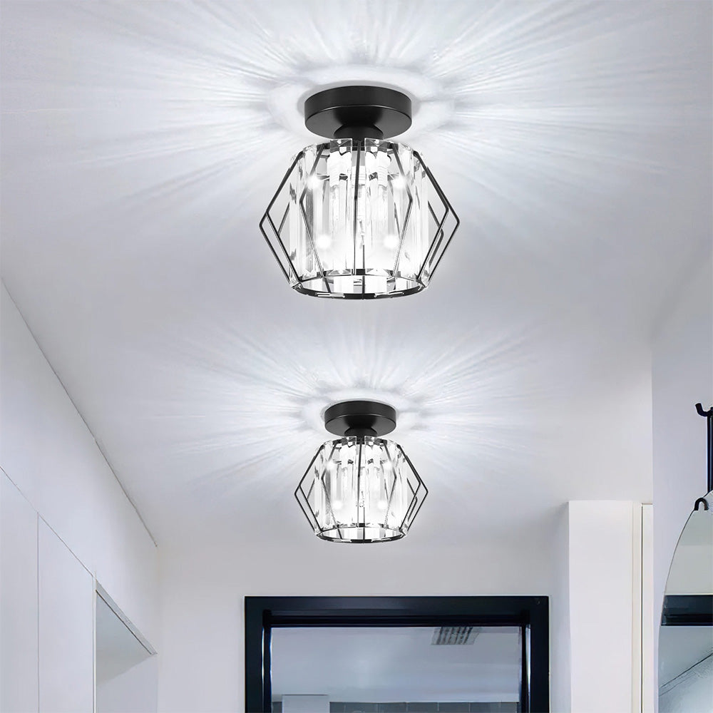 Geometric Iron Black Kitchen Lighting Ceiling