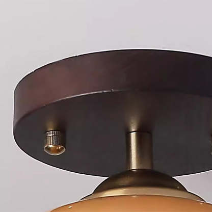 Vintage Orange Round Ceiling Bedroom Lighting