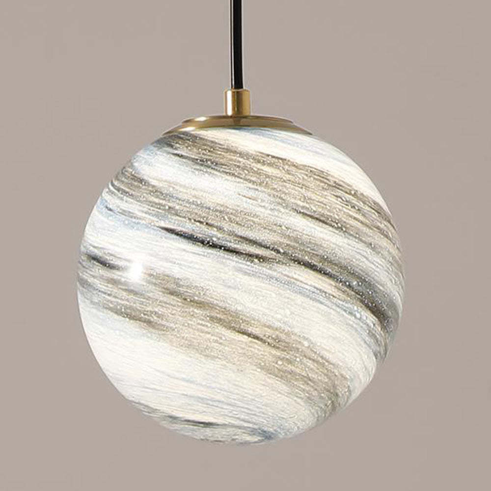 Planet Pretty Glass Pendant Light For Bedside