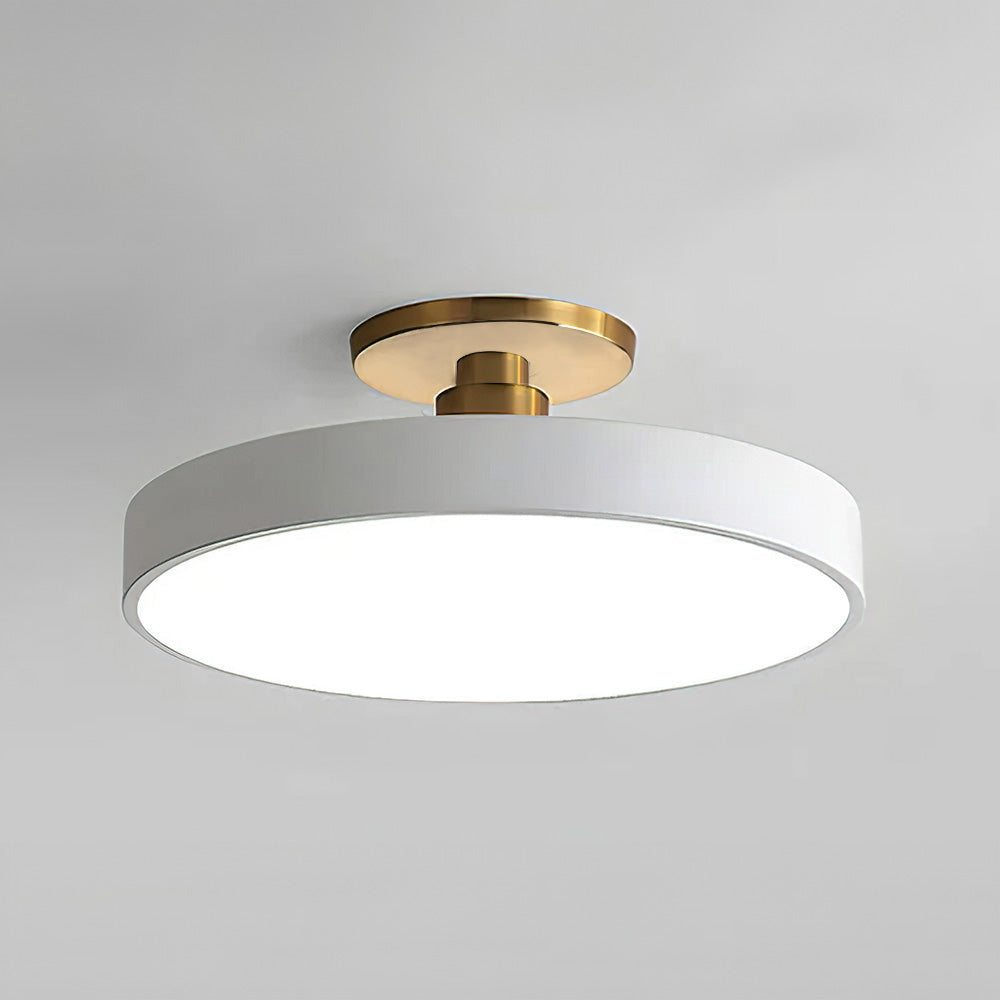 Simple Circular LED Semi Flush Mount Ceiling Light