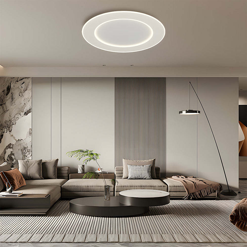 Modern Minimalist White Acrylic LED Ceiling Light for Living Room