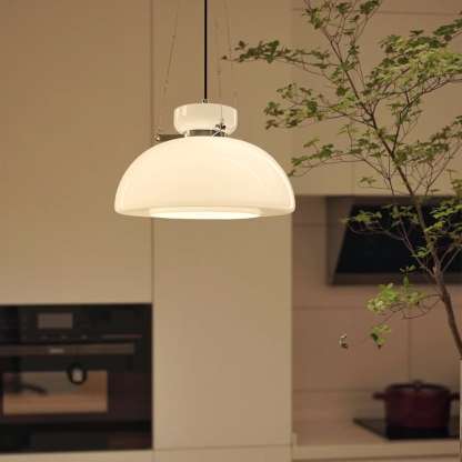 Mid-Century Modern Bauhaus Dome Glass Pendant Light -Homdiy
