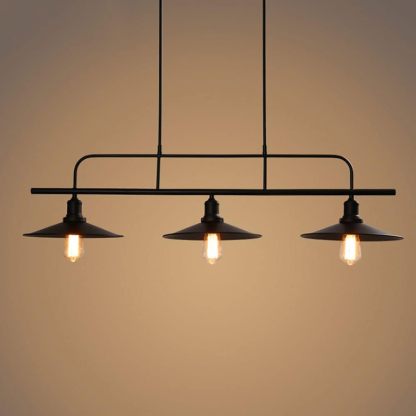 Industrial Black Ceiling Light For Kitchen Island