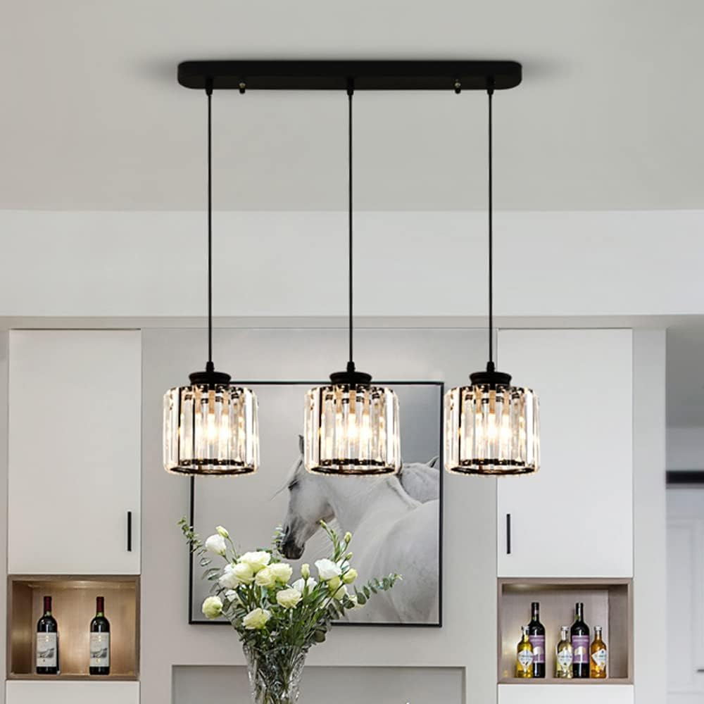 Modern Multi-Head Crystal Kitchen Island Lamps