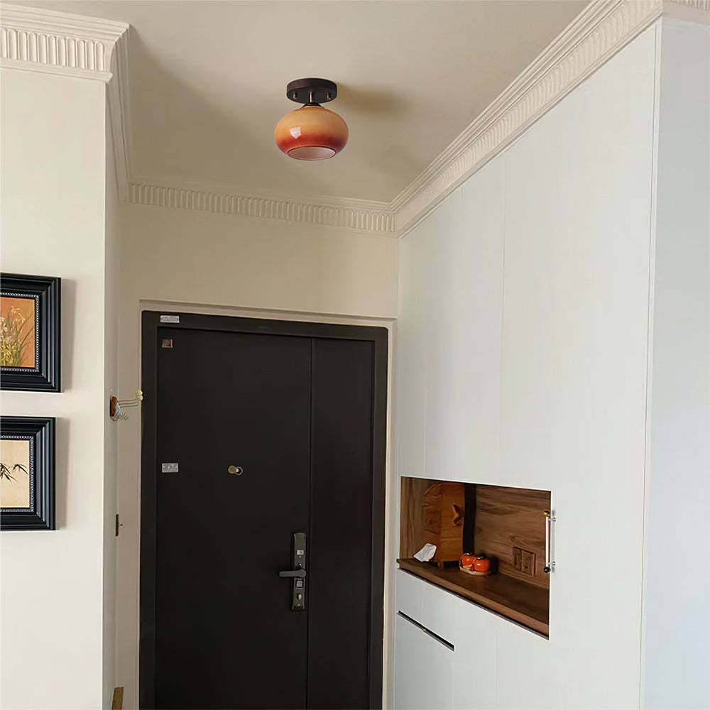 Vintage Orange Round Ceiling Bedroom Lighting