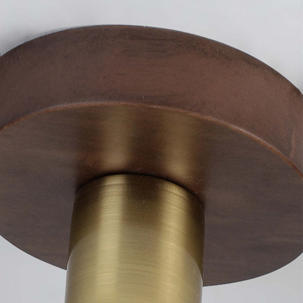 Nordic Walnut Minimalist Hallway Semi-Flush Ceiling Light