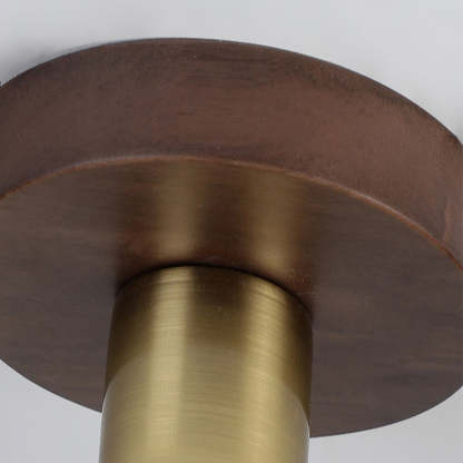 Nordic Walnut Minimalist Hallway Semi-Flush Ceiling Light