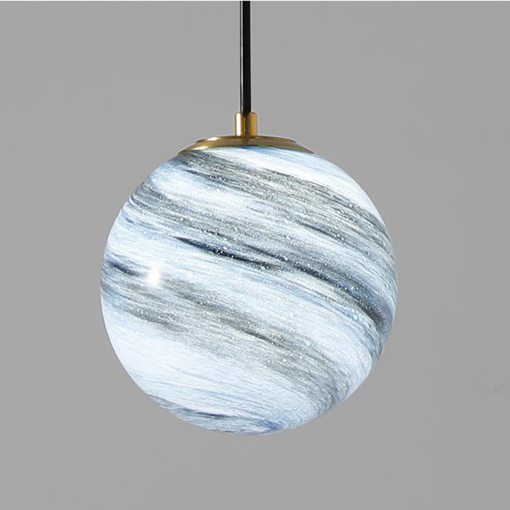 Planet Pretty Glass Pendant Light For Bedside