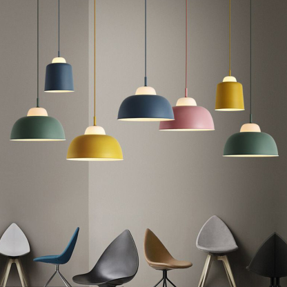 [Copy]Creative Wood Dining Room White Pendant Lights