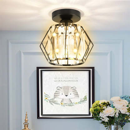 Geometric Iron Black Kitchen Lighting Ceiling