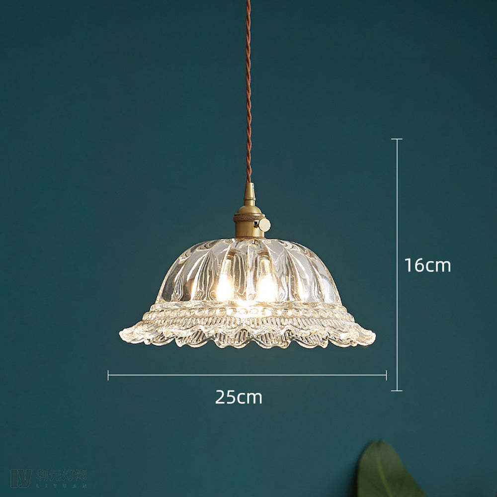 Vintage Glass Globe Pendant Light For Bedroom