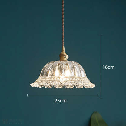 Vintage Glass Globe Pendant Light For Bedroom