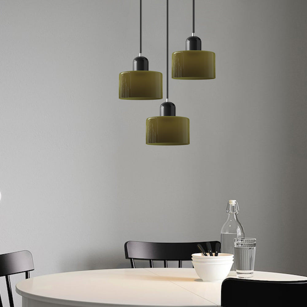 Contemporary 3-Heads Glass Pendant Light For Kitchen