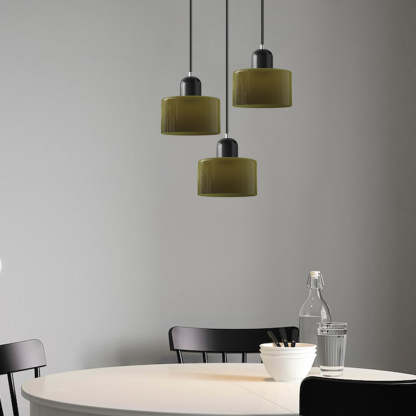 Contemporary 3-Heads Glass Pendant Light For Kitchen