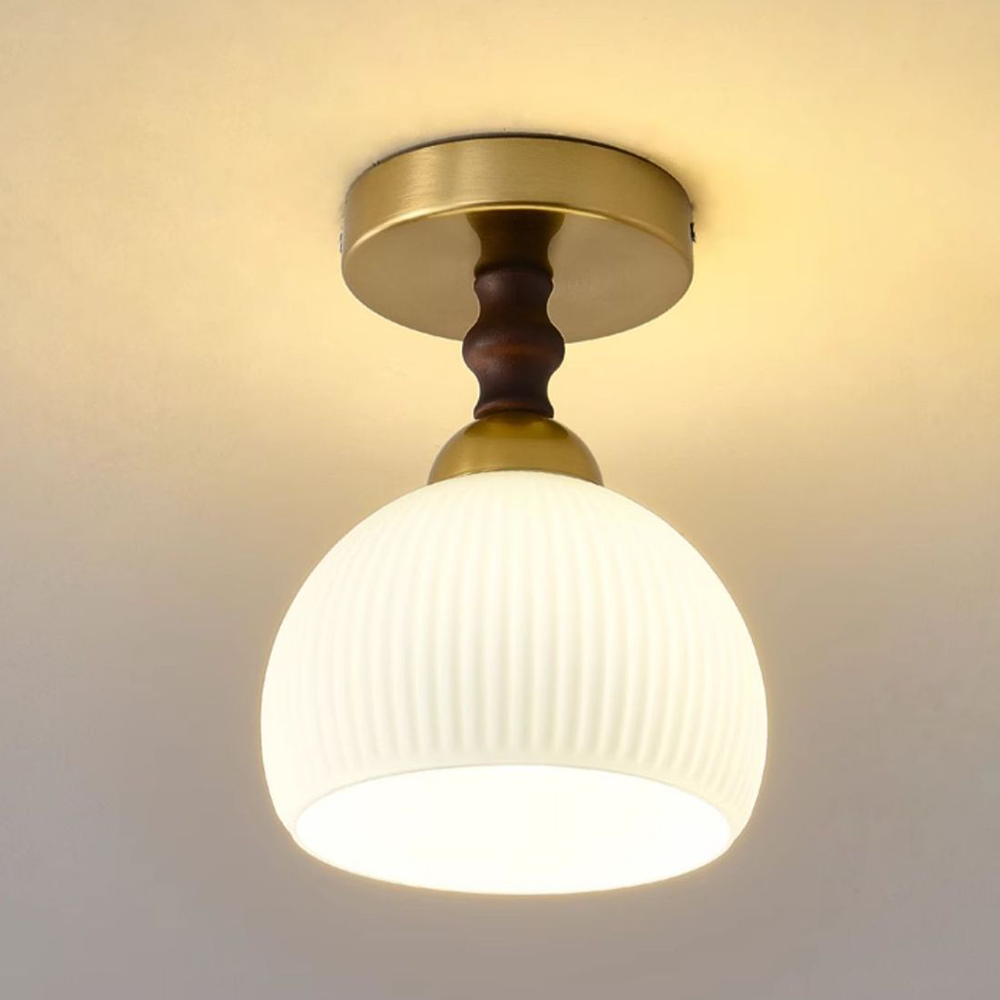 Modern White Globe  Hallway Ceiling Lighting