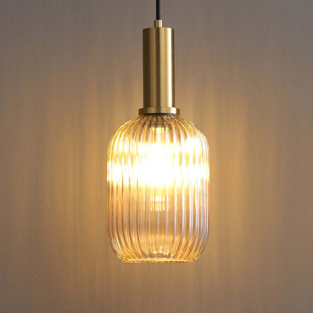 Retro Lantern Shape Stained Glass Pendant Light -Homdiy