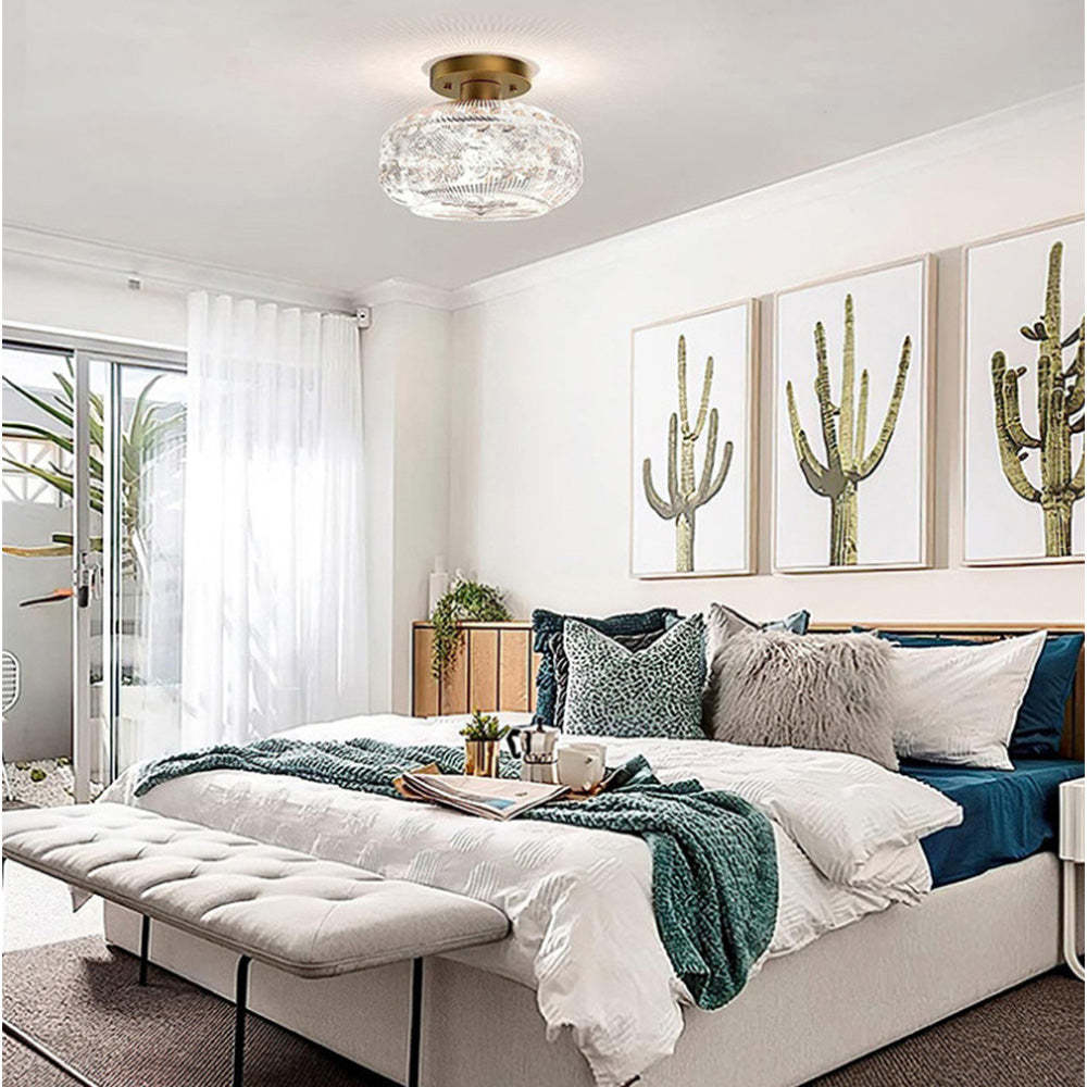 Luxury Metal Glass Round Ceiling Light