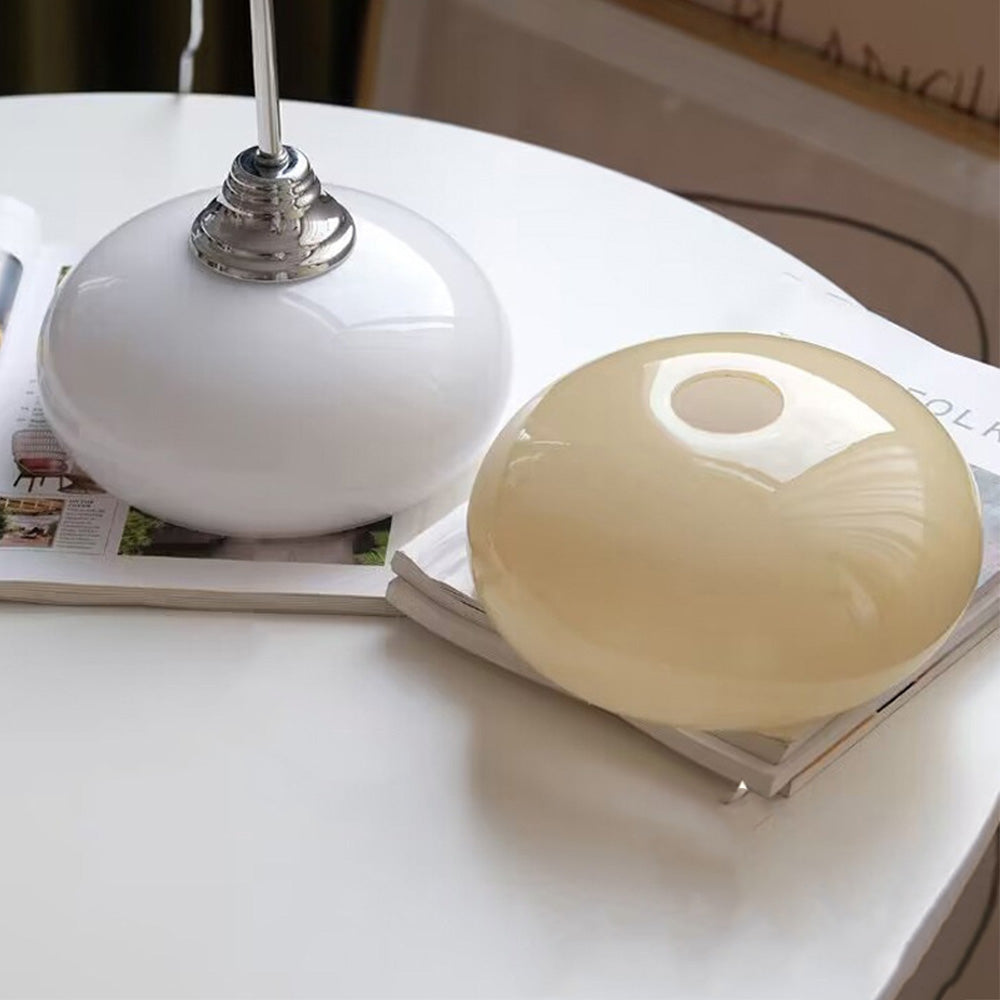 Contemporary Round White Bedside Pendant Lights