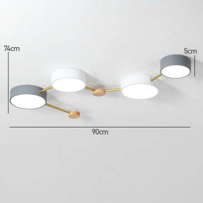 Simple Nordic Iron LED White Bedroom Ceiling Lights
