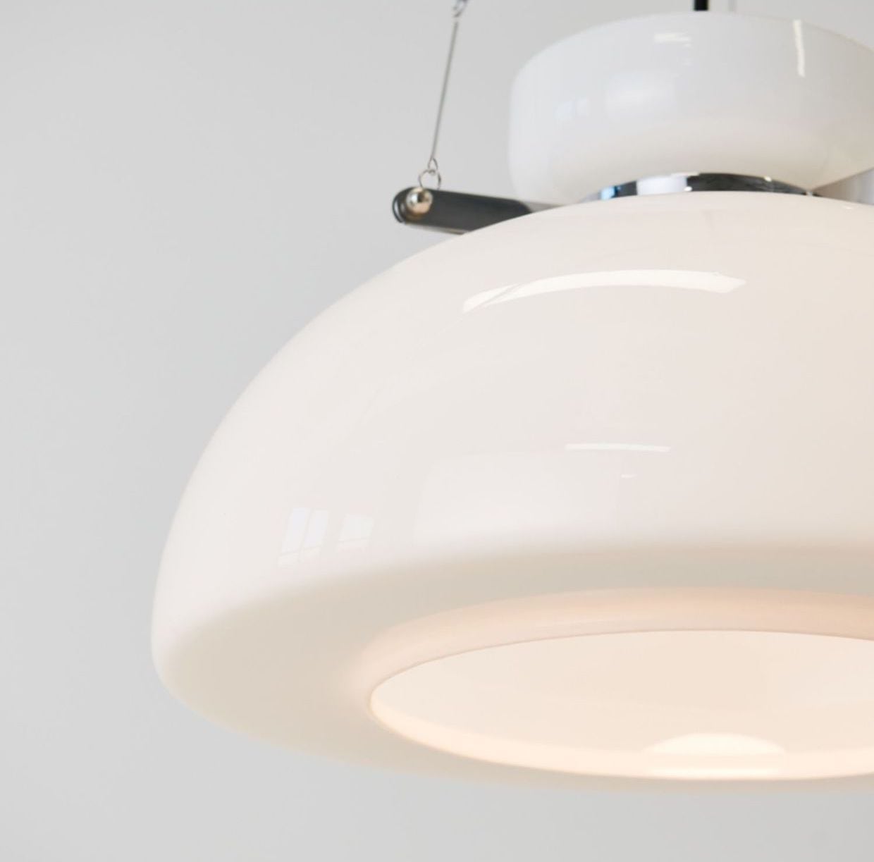 Mid-Century Modern Bauhaus Dome Glass Pendant Light -Homdiy