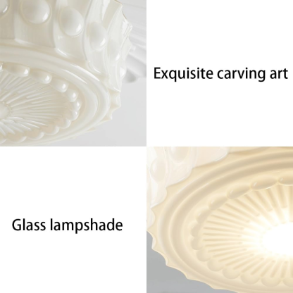 French Art Vintage White Pendant Light