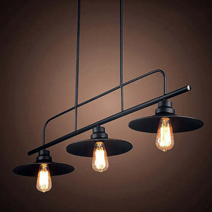 Industrial Black Ceiling Light For Kitchen Island