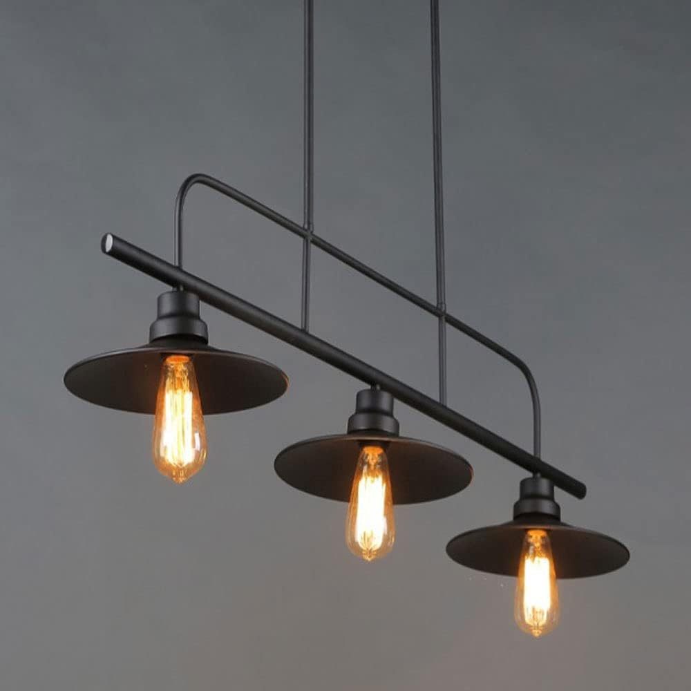 Industrial Black Ceiling Light For Kitchen Island
