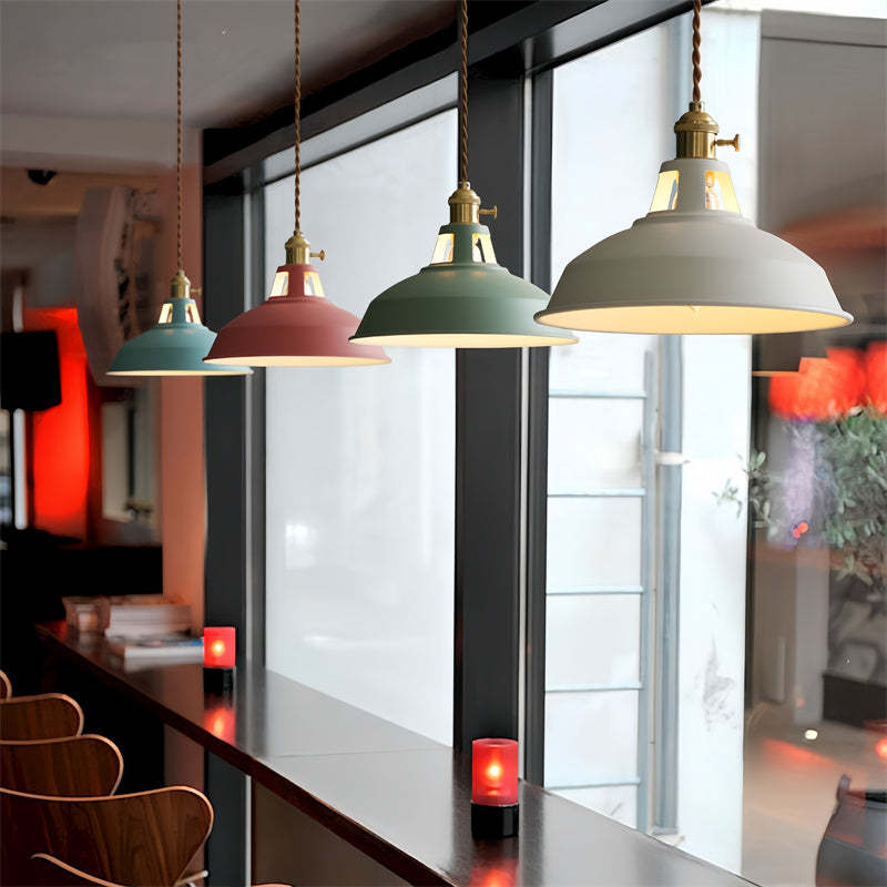 Modern Colourful Simple Kitchen Iron Pendant Light