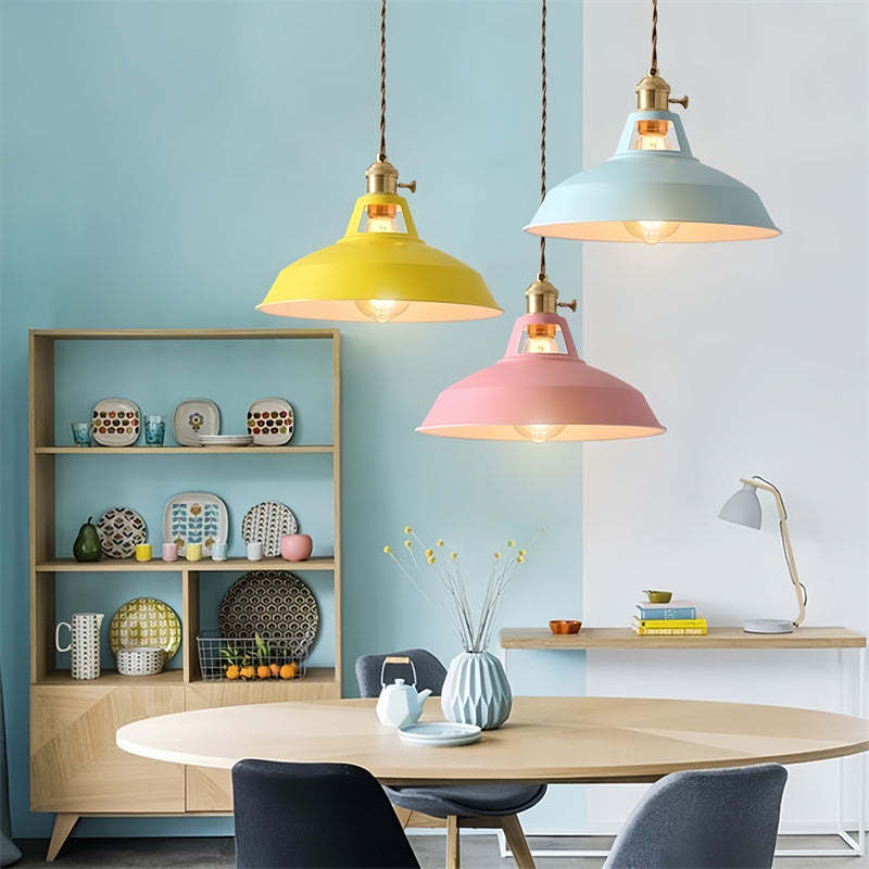 Modern Colourful Simple Kitchen Iron Pendant Light
