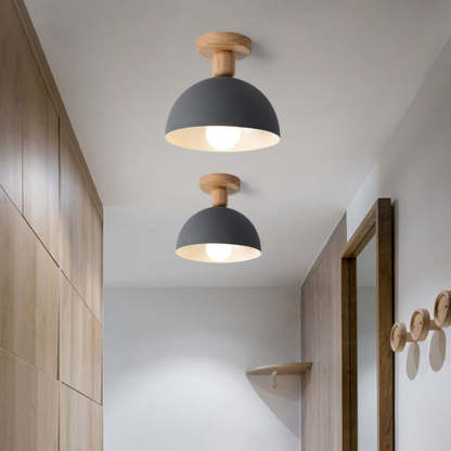 Modern Minimalist Round Semi-Flush Mount Hallway Ceiling Light