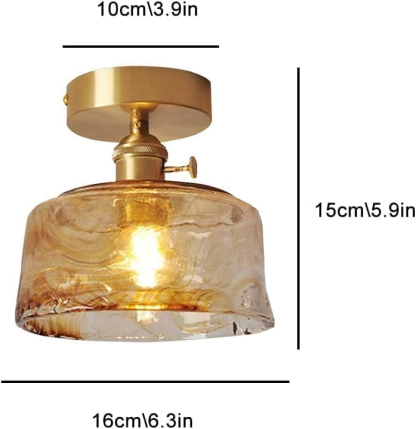 Antique Simple Glass Ceiling Lighting For Bedroom
