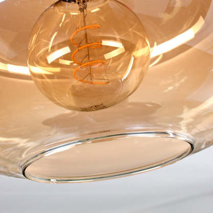 Modern Amber Glass Ceiling Lights For Living Room