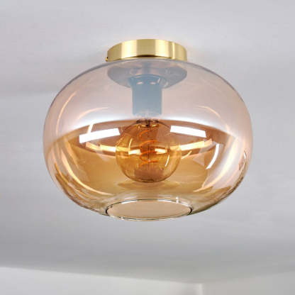 Modern Amber Glass Ceiling Lights For Living Room