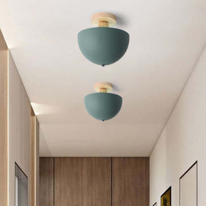 Modern Minimalist Round Semi-Flush Mount Hallway Ceiling Light
