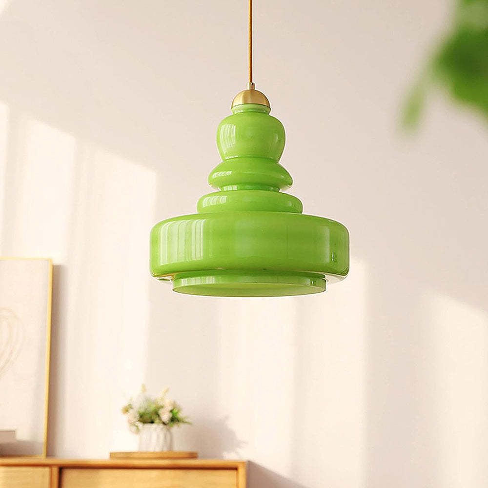 Bauhaus Colorful Gourd Glass Pendant Light