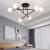 Homdiy Modern Simple LED Ceiling Lights Black Bedroom Ceiling Lamp