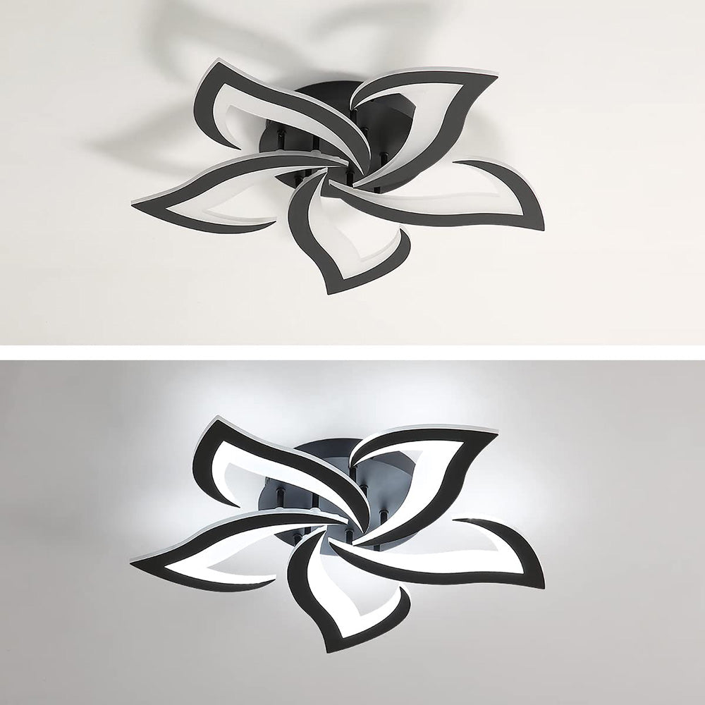 Modern Flower Shape Iron LED Ceiling Light For Bedroom
