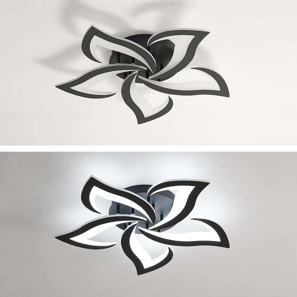 Modern Flower Shape Iron LED Ceiling Light For Bedroom