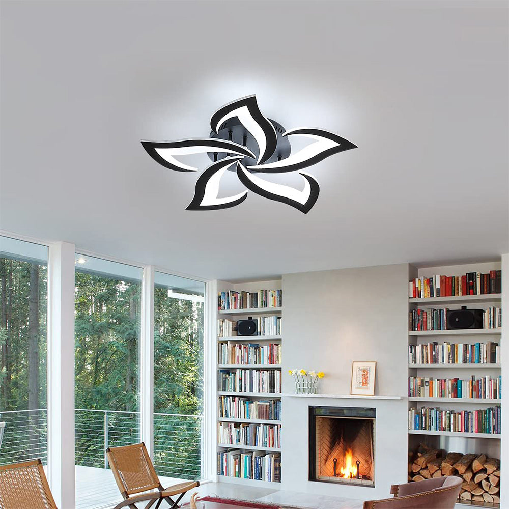 Modern Flower Shape Iron LED Ceiling Light For Bedroom