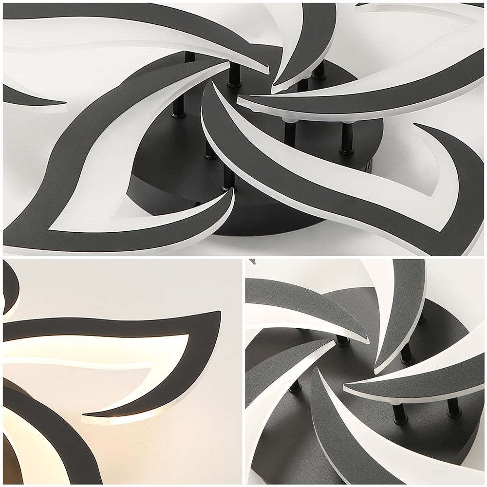 Modern Flower Shape Iron LED Ceiling Light For Bedroom