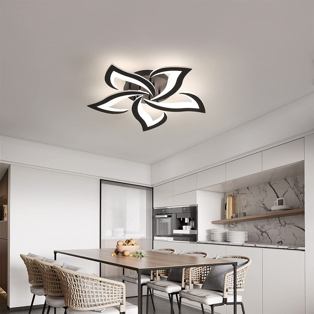 Modern Flower Shape Iron LED Ceiling Light For Bedroom