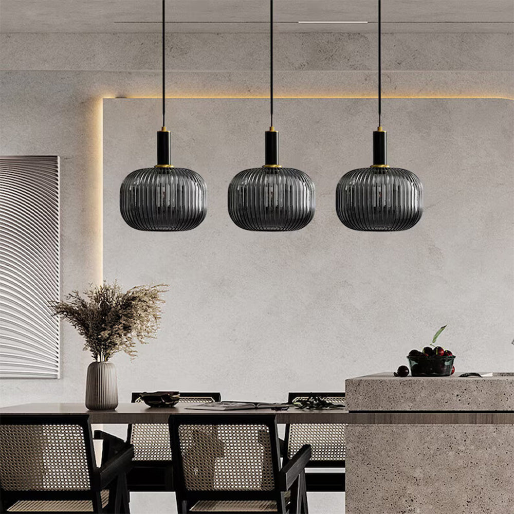 Black Copper Glass Ceiling Pendant Light