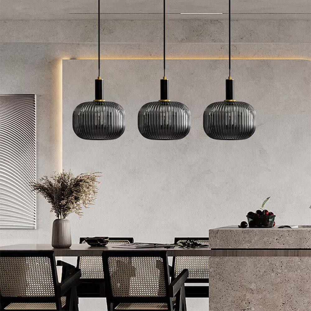 Black Copper Glass Ceiling Pendant Light