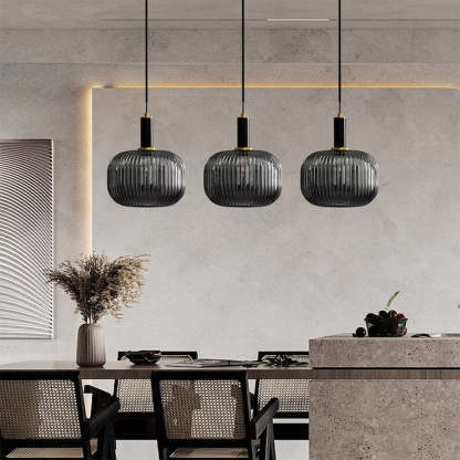 Black Copper Glass Ceiling Pendant Light