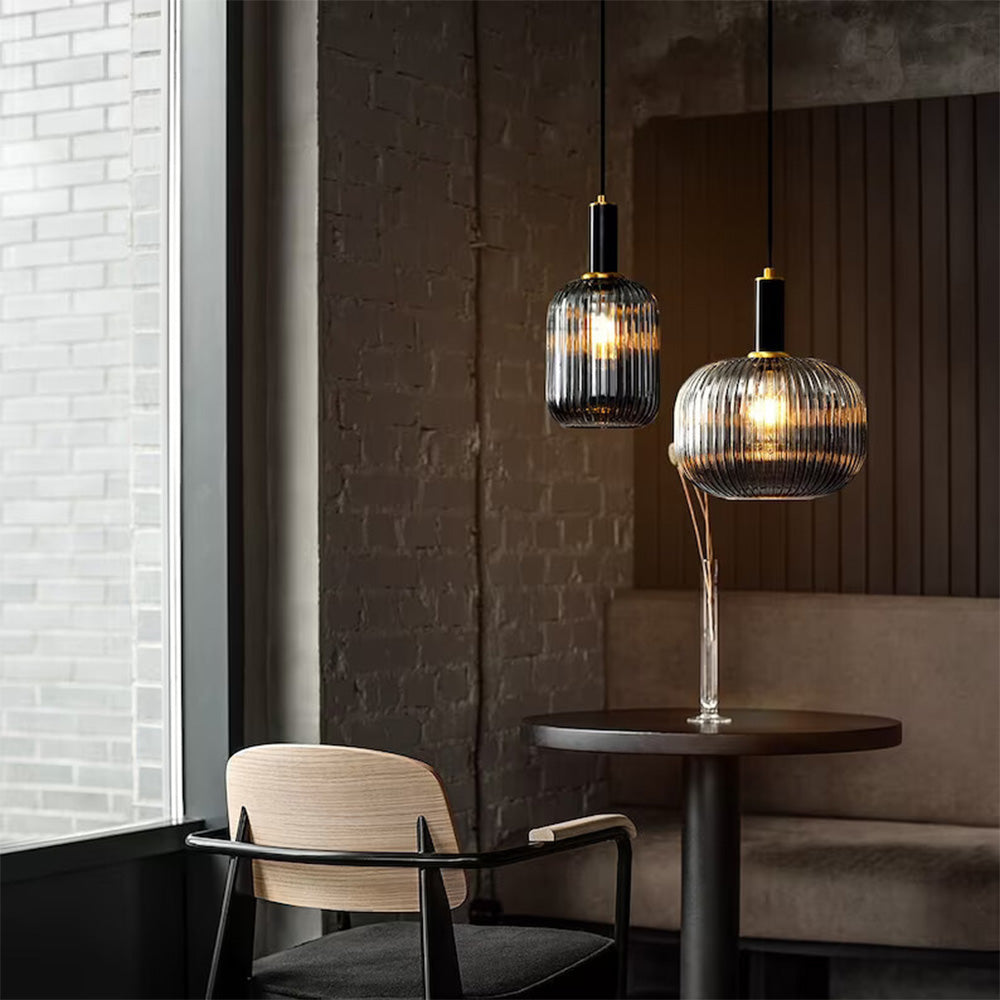 Black Copper Glass Ceiling Pendant Light