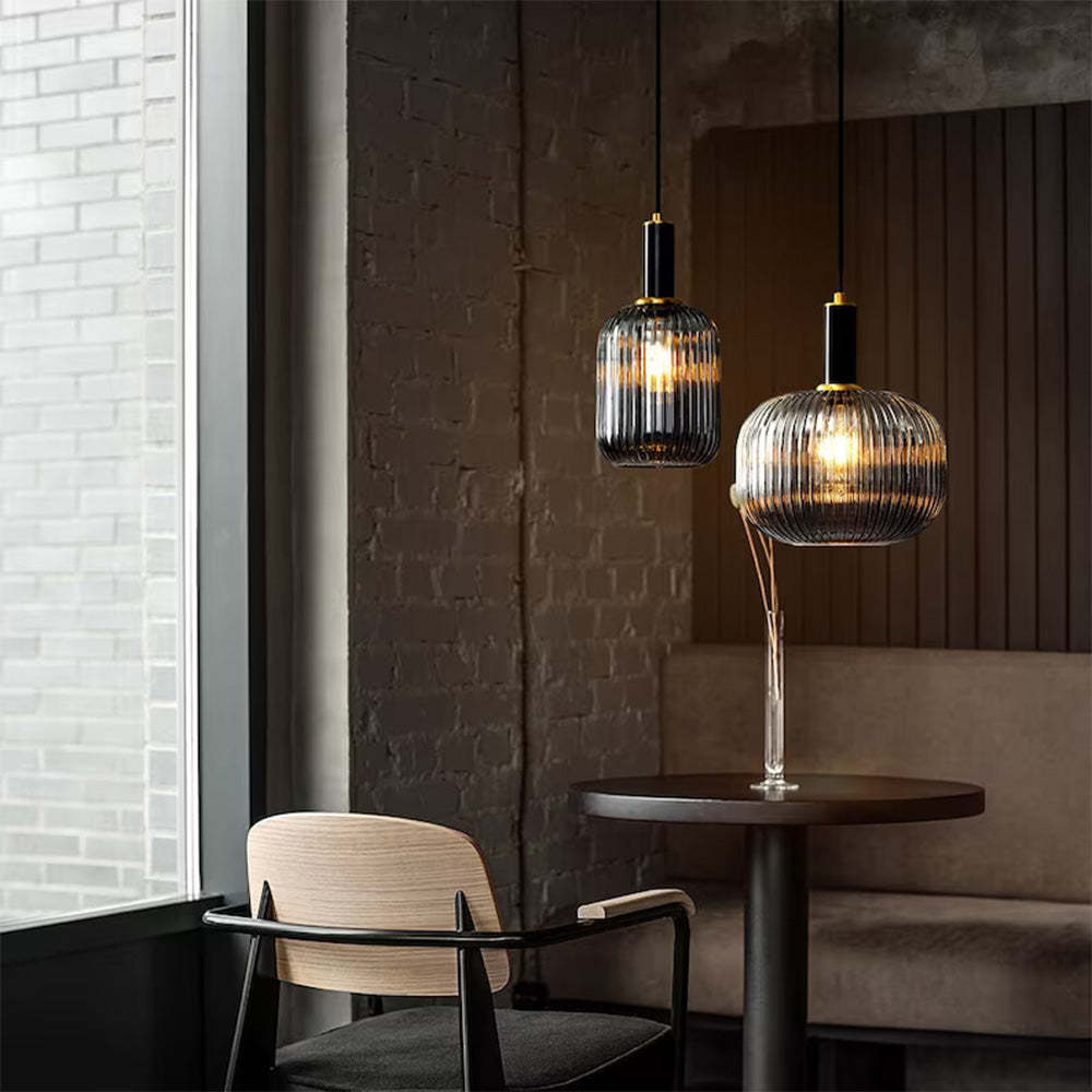 Black Copper Glass Ceiling Pendant Light